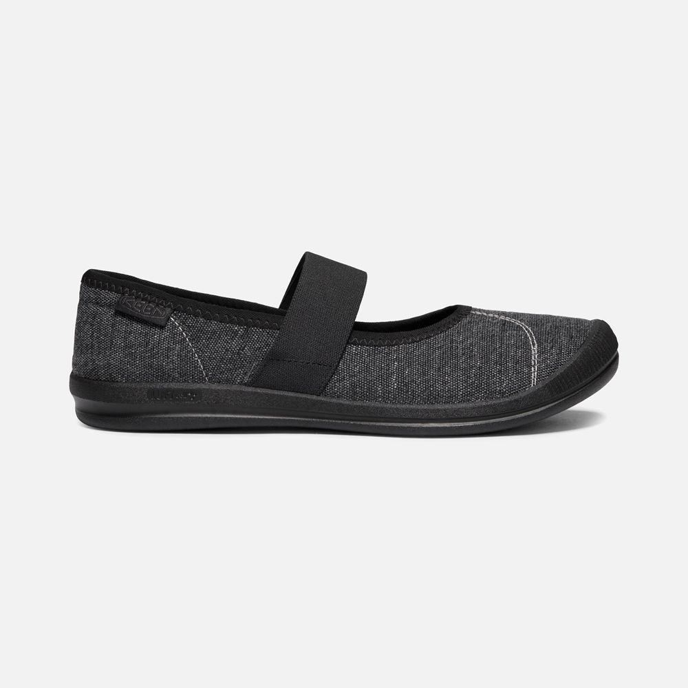 Keen Slip-On Kadın Siyah - Lorelai Mary Jane Kanvas Shoess - Türkiye PWCI51892